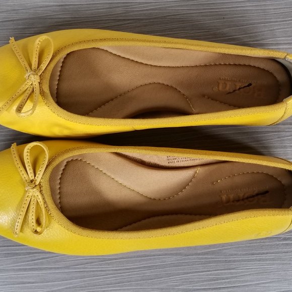 Born Brin Ballet Flat, Yellow Leather, Womens Size 6 M - Picture 8 of 10